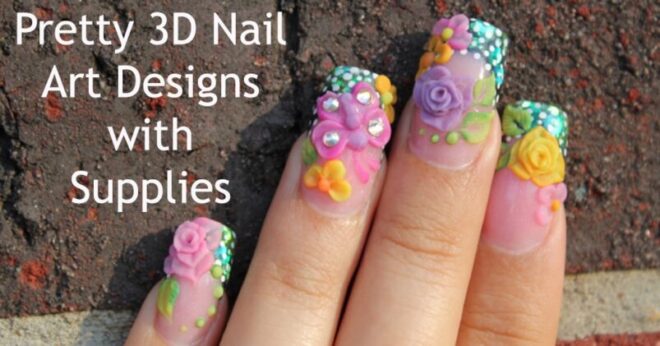 12 Simple 3d Nail Art Designs Ideas Trends Stickers Nails 3d Nail Art 17