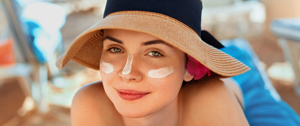 Woman Use Zinc Oxide Cream